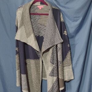 Women's Cardigan in Navy and Gray